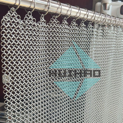 Harga bagus Stainless Steel 316l Chainmail Fireplace Screen Disesuaikan Mudah untuk digantung on line