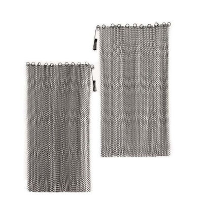 Harga bagus Rustless Steel 304 Fireplace Mesh Curtain 6mm Ukuran Lubang on line