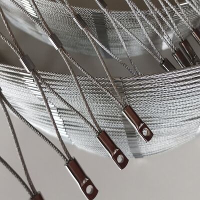 Good price SS316 Wire Rope Steel Cable Netting Corners And Intermediate Fixings Border Systems online