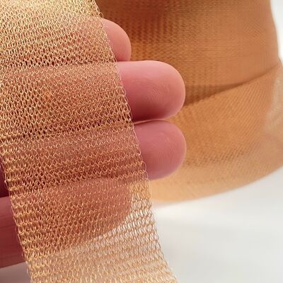 Bon prix Rouleaux de treillis métallique tricoté en cuivre de 0,18 mm, largeur de 5 pouces, longueur de 32 pieds en ligne