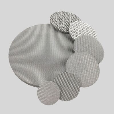 İyi fiyat Sintered Wire Mesh Disk Filtre 1-5mm 1-300 Mikron çevrimiçi