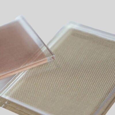 Bon prix Verre feuilleté avec tissu métallique personnalisé, épaisseur de verre 6mm - 20mm en ligne